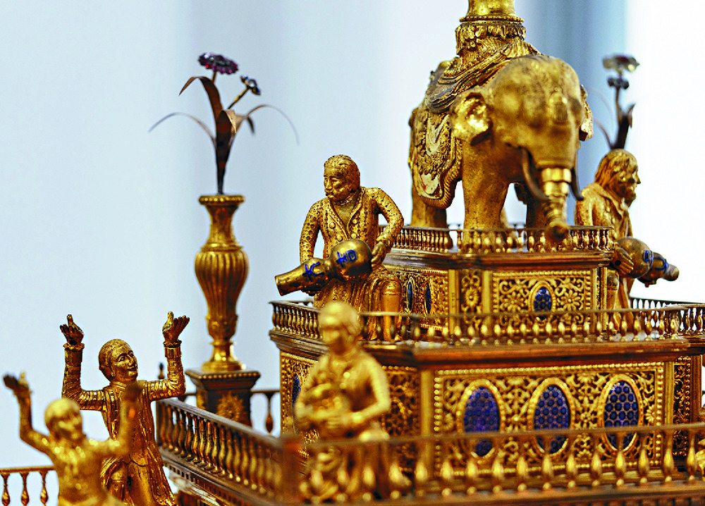 Details of elaborate relics from the Forbidden City are shown. AP