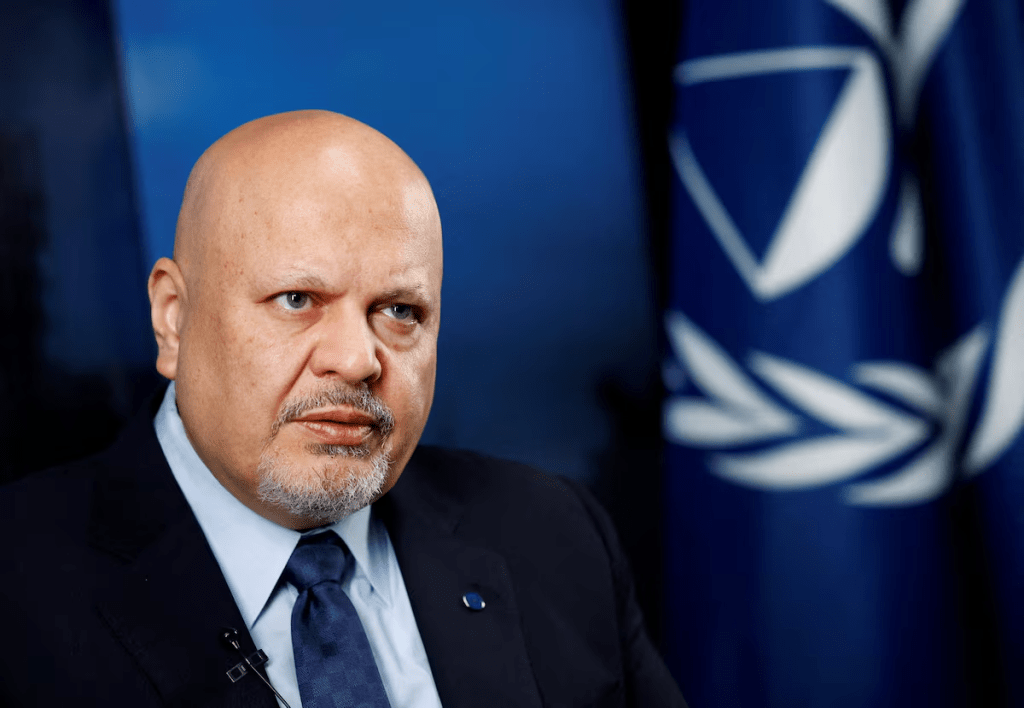 International Criminal Court (ICC) Prosecutor Karim Khan attends an interview with Reuters in The Hague, Netherlands January 16, 2025. REUTERS/Piroschka van de Wouw/File Photo