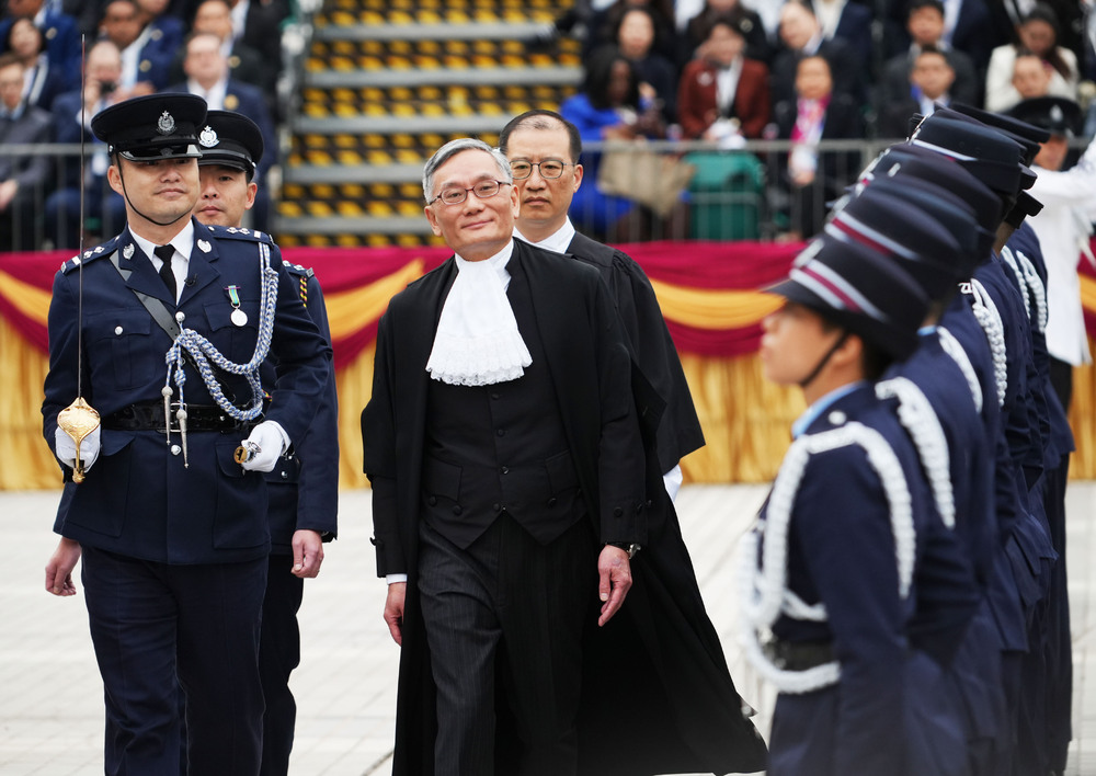 Andrew Cheung, at the ceremonial opening of the Legal Year, says courts will not blindly convict all national security defendants and that judges will not yield to any external pressure in handling cases. SING TAO Andrew Cheung, at the ceremonial opening of the Legal Year, says courts will not blindly convict all national security defendants and that judges will not yield to any external pressure in handling cases. SING TAO