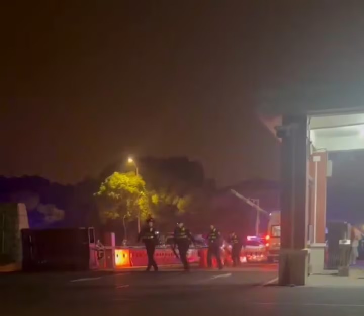 Police respond following a stabbing attack at vocational college in Yixing, Wuxi city, Jiangsu, China November 16, 2024, in this screen grab obtained from social media video. (Reuters) Police respond following a stabbing attack at vocational college in Yixing, Wuxi city, Jiangsu, China November 16, 2024, in this screen grab obtained from social media video. (Reuters)