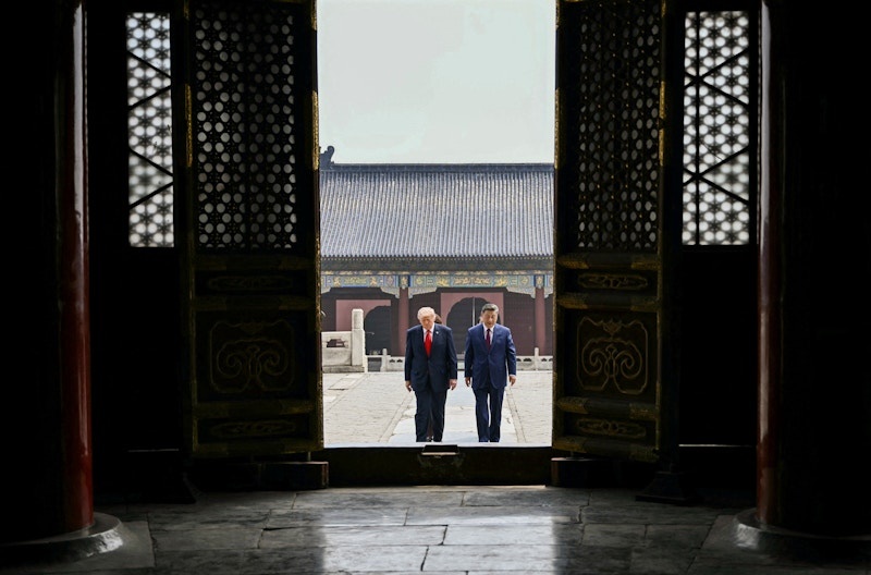 At the Temple of Heaven. Brendan Smialowski/Pool via REUTERS