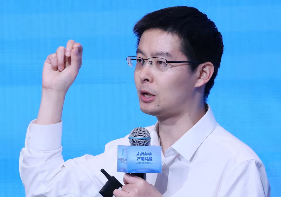 Unitree CEO Wang Xingxing speaks during the 2026 World Robot Conference, in Beijing, China, August 20, 2026. REUTERS/Maxim Shemetov