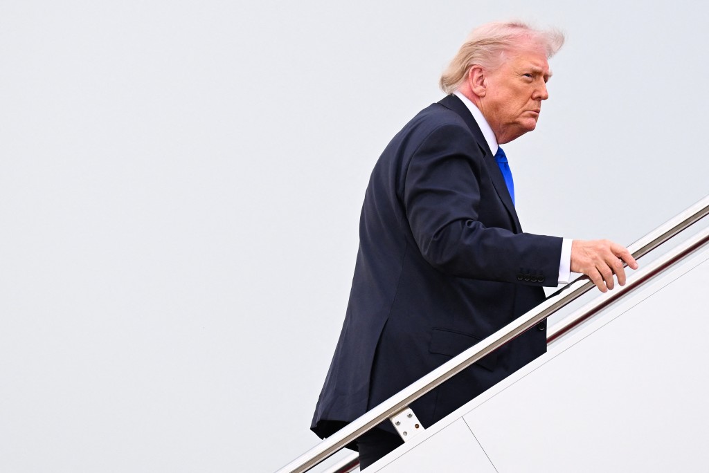 U.S. President Donald Trump boards Air Force One on April 24, 2026 at Joint Base Andrews, Maryland. President Trump is traveling to Florida to attend a RNC spring retreat and to address a cryptocurrency conference being held at his Mar-a-Lago club. Roberto Schmidt/Getty Images/AFP 