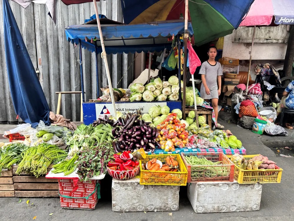 Urban poor residents in Tondo, Manila, often buy their vegetables from this local market. Manila, Philippines, December 7, 2023. Mariejo Ramos/Thomson Reuters Foundation Urban poor residents in Tondo, Manila, often buy their vegetables from this local market. Manila, Philippines, December 7, 2023. Mariejo Ramos/Thomson Reuters Foundation