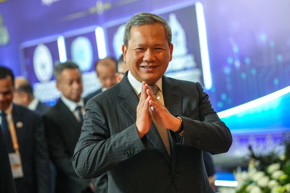  Cambodia’s Prime Minister Hun Manet arrives ahead of the opening an international conference on combating online scams in Phnom Penh, Cambodia, September 23, 2026. REUTERS/Soveit Yarn 