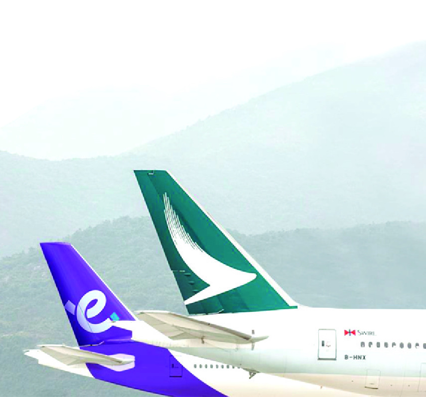 Cathay Pacific and HK Express carried a combined total of 3.2 million passengers.
