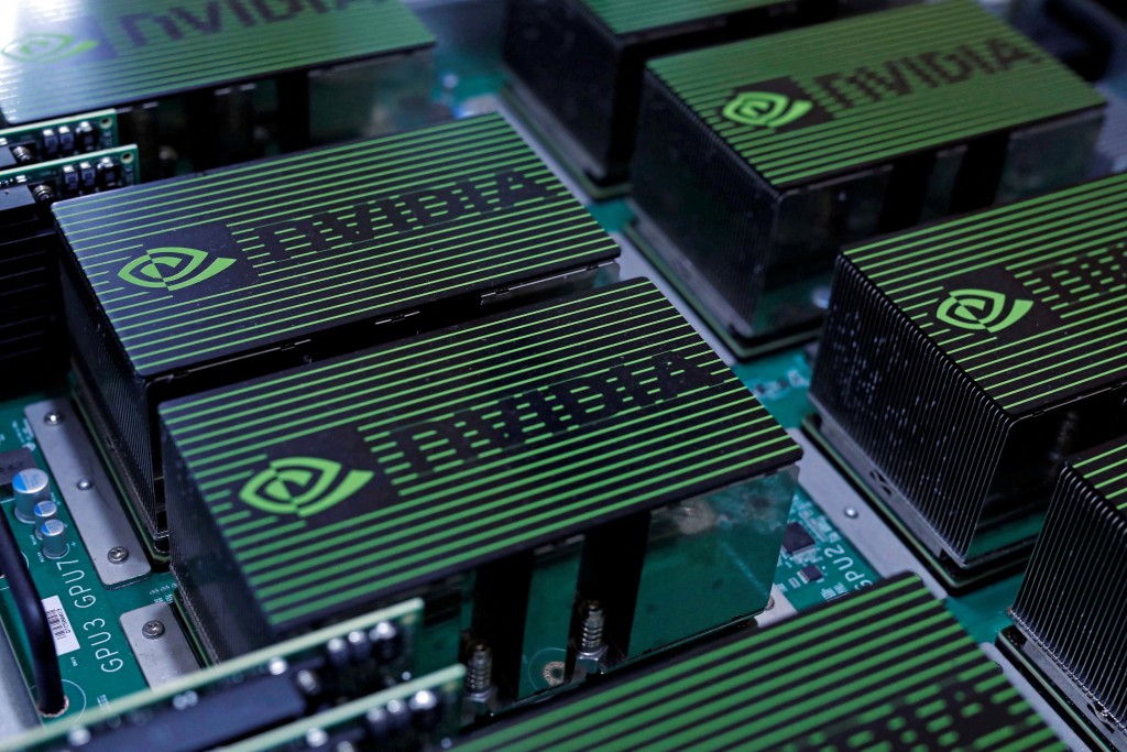 The logo of Nvidia Corporation is seen during the annual Computex computer exhibition. (Reuters/File)