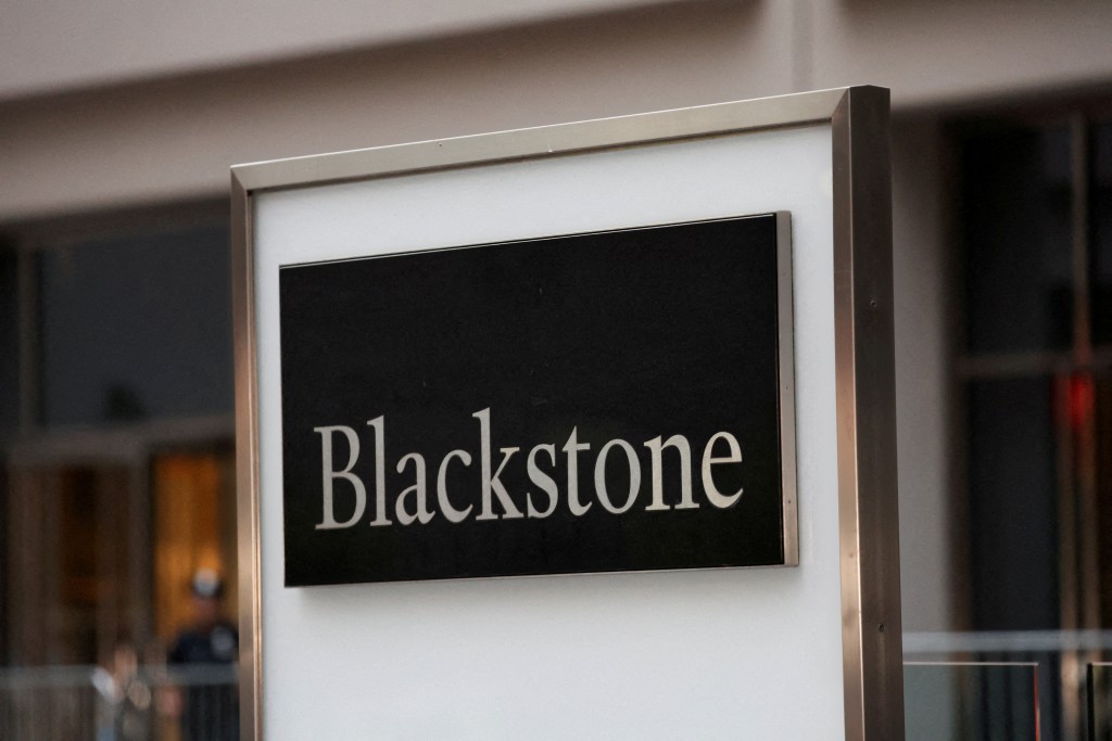 A logo of Blackstone is pictured in Manhattan, New York City, U.S. July 29, 2025. REUTERS/Mike Segar