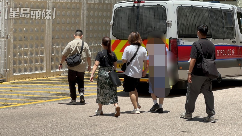 The female student was escorted by police for questioning before being sent to the hospital for medical attention.