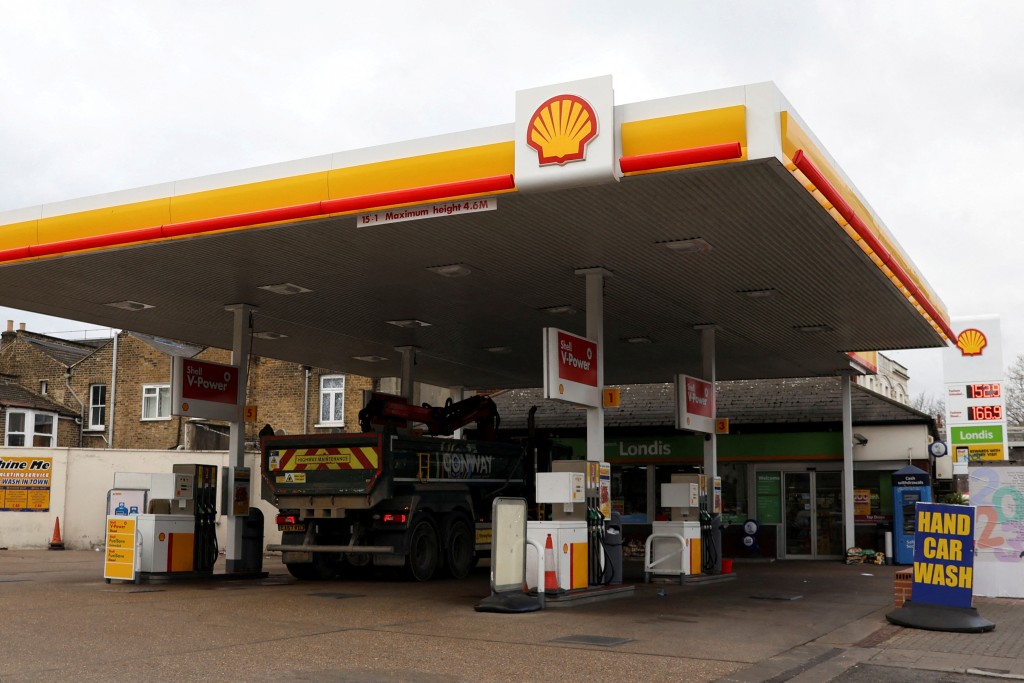 A general view of a Shell's petrol station in South East London, Britain, February 2, 2023. REUTERS
