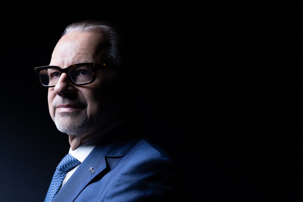 (FILES) European Space Agency (ESA) General Director Josef Aschbacher poses during a photo session in Paris on October 6, 2025. (Photo by JOEL SAGET / AFP)