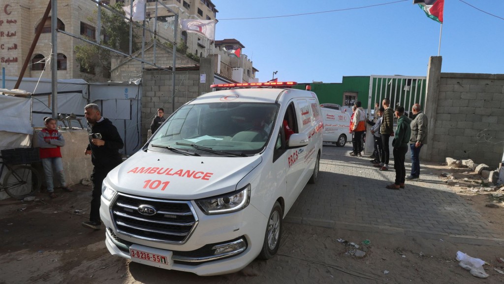 Patients and war-wounded Palestinians wait to leave Gaza for treatment abroad through the Rafah border crossing. Reuters