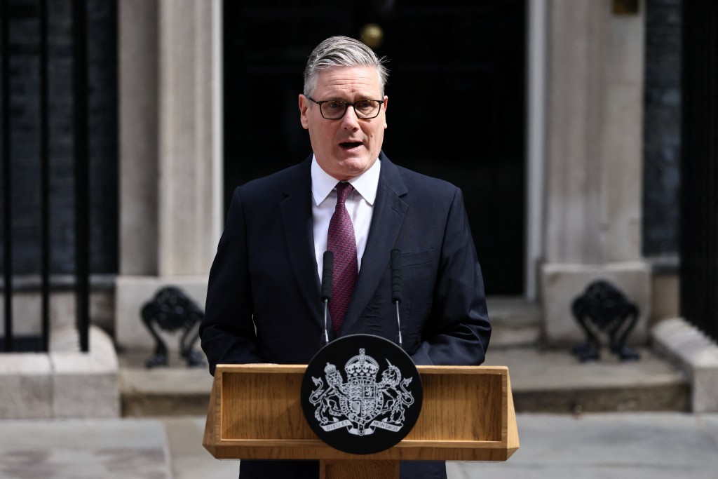 British Prime Minister Keir Starmer announces the timeline for his resignation, outside 10 Downing Street, in London, Britain, June 22, 2026. (Reuters)