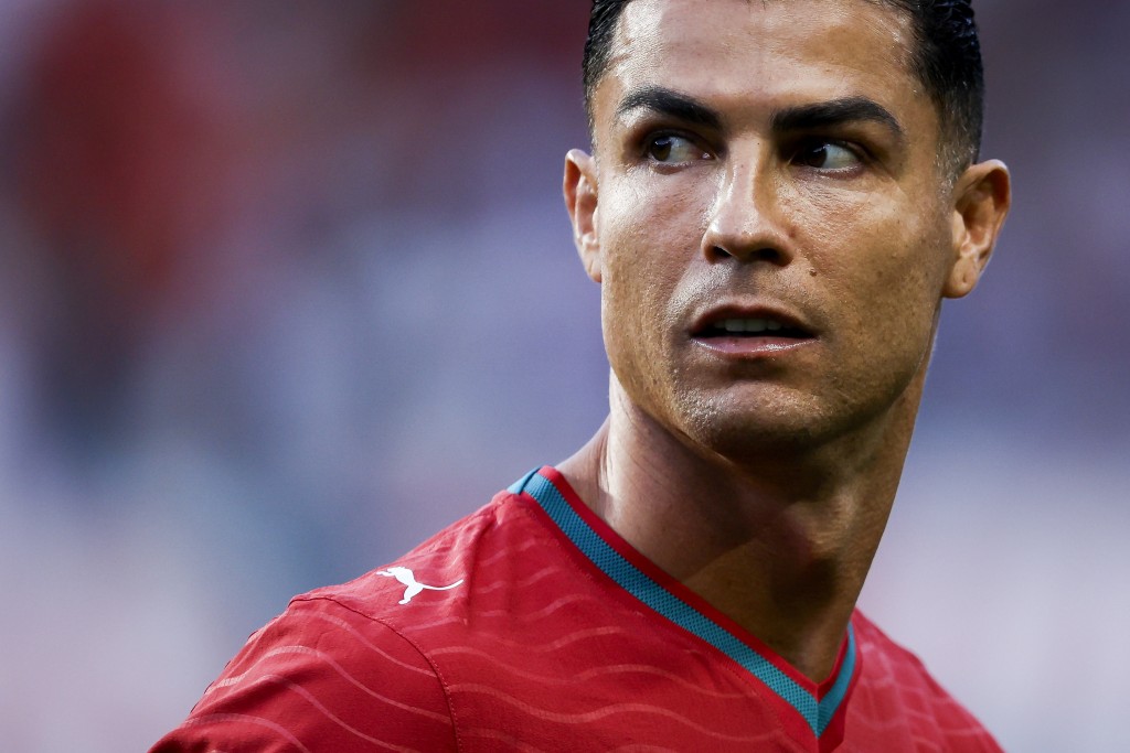 Photo by FILIPE AMORIM / AFP  Portugal's forward Cristiano Ronaldo is pictured before the international friendly football match between Portugal and Nigeria at Magalhaes Pessoa Stadium in Leiria, on June 10, 2026.