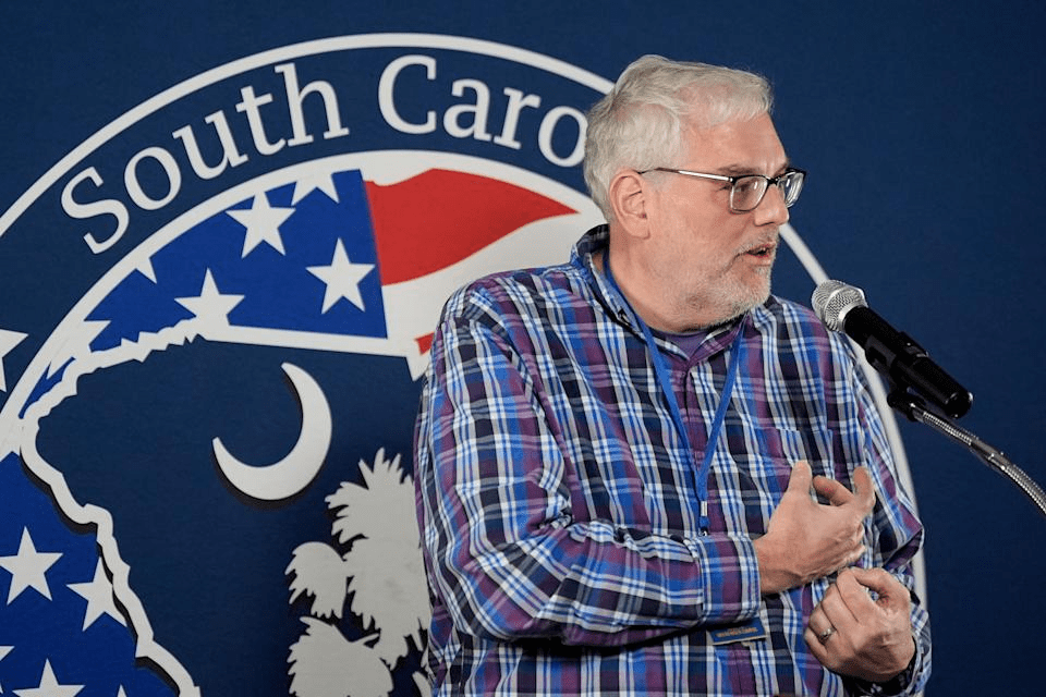 A witness, Jeffrey Collins, reporter for The Associated Press describes the execution of South Carolina inmate Brad Sigmon during a news conference, Friday, March 7, 2025, in Columbia, S.C. (AP Photo/Chris Carlson) A witness, Jeffrey Collins, reporter for The Associated Press describes the execution of South Carolina inmate Brad Sigmon during a news conference, Friday, March 7, 2025, in Columbia, S.C. (AP Photo/Chris Carlson)