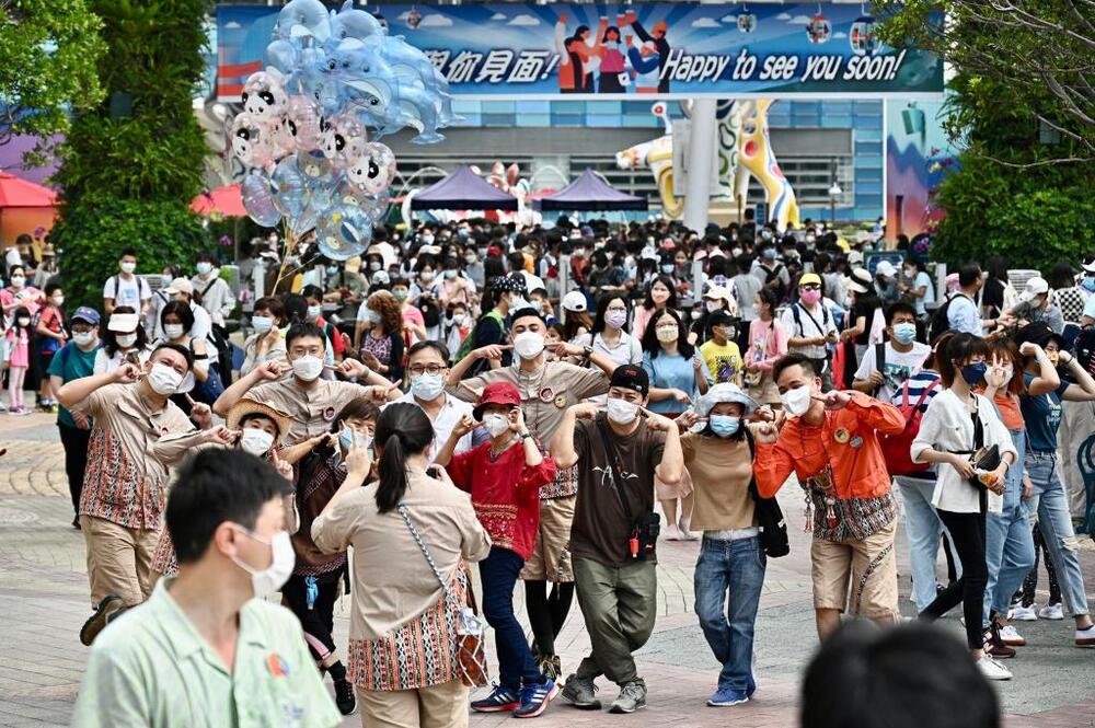 Ocean Park received an enthusiastic response from visitors on its first day of reopening.