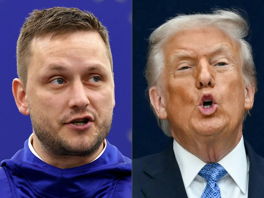 Greenland's Head of Government Jens-Frederik Nielsen (left), US President Donald Trump (AFP)