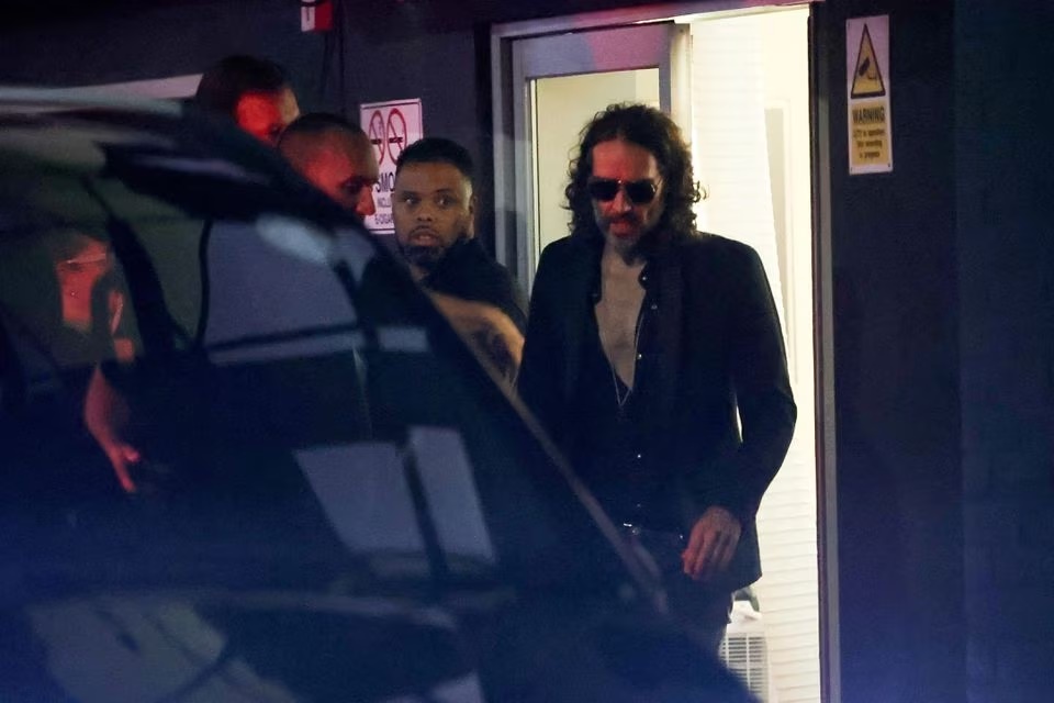 British comedian and actor Russell Brand walks outside the Wembley Park Theatre, in northwest London, Britain, September 16, 2023. REUTERS/Susannah Ireland/File Photo British comedian and actor Russell Brand walks outside the Wembley Park Theatre, in northwest London, Britain, September 16, 2023. REUTERS/Susannah Ireland/File Photo