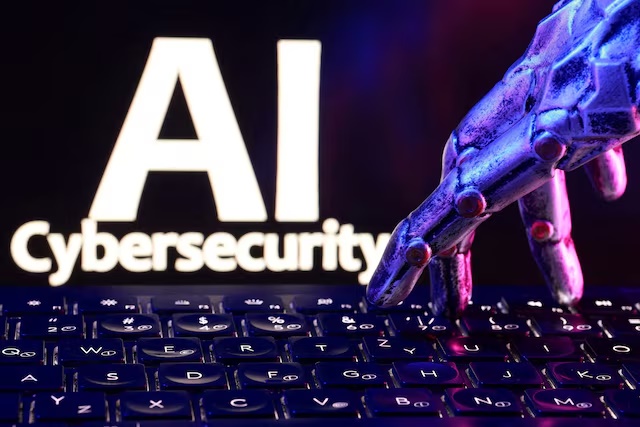 The words "AI Cybersecurity", a keyboard and a robotic hand in this illustration taken September 23, 2026. REUTERS/Dado Ruvic/Illustration/File Photo