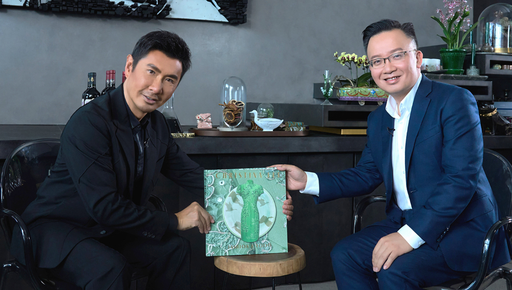 William Louey (L), philanthropist and the director of Kowloon Motor Bus Company, with host Nick Chan. William Louey (L), philanthropist and the director of Kowloon Motor Bus Company, with host Nick Chan.