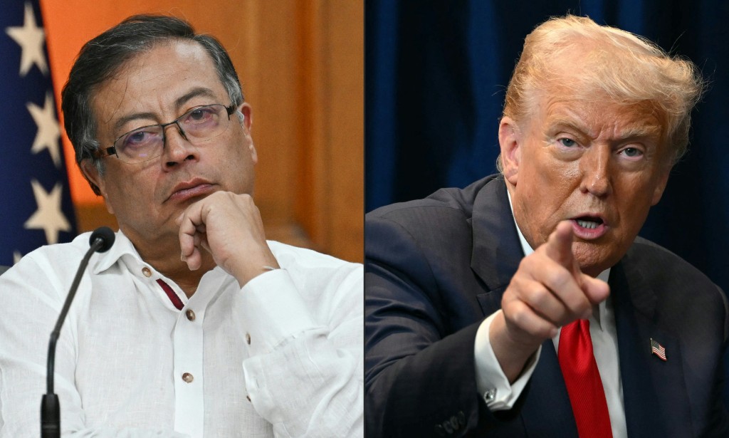 Colombian President Gustavo Petro (left), US President Donald Trump (right)