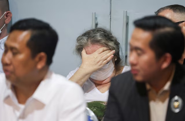 British death row inmate Lindsay Sandiford attends the handover ceremony for repatriation at Kerobokan prison in Badung, Bali, Indonesia, November 6, 2025. REUTERS/Johannes P. Christo