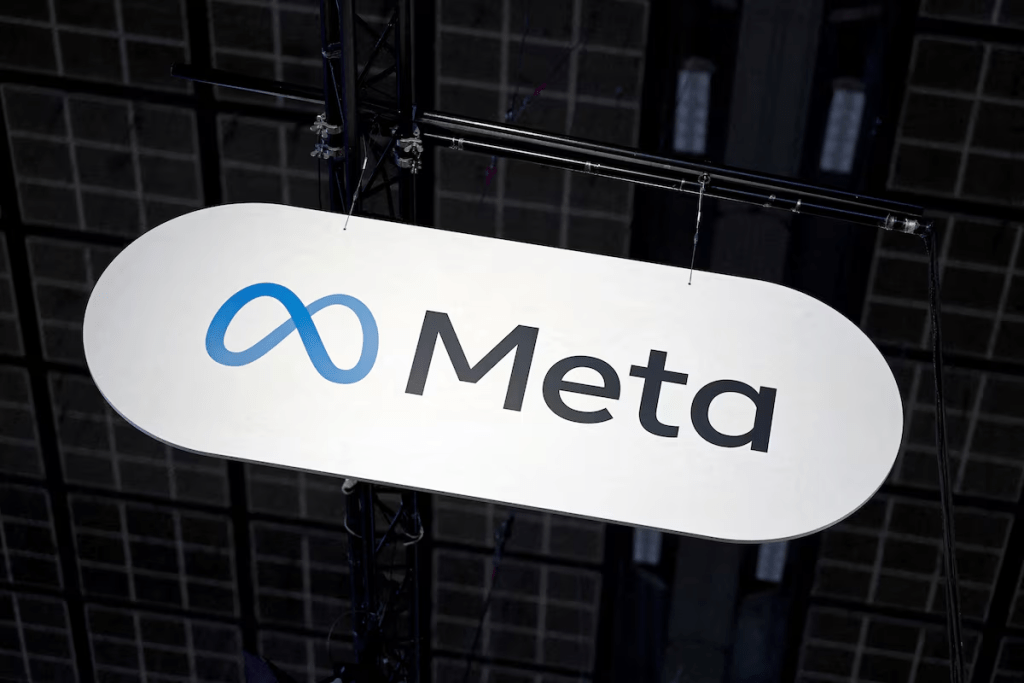 The logo of Meta is seen during the Viva Technology conference dedicated to innovation and startups at Porte de Versailles exhibition center in Paris, France, June 12, 2025. REUTERS/Benoit Tessier/File Photo