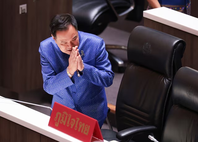 Thailand's caretaker Prime Minister, Bhumjaithai Party leader and prime ministerial candidate Anutin Charnvirakul, attends a voting session for a new prime minister at the parliament in Bangkok, Thailand, March 19, 2026. REUTERS/Chalinee Thirasupa 