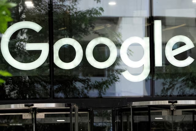The Google logo is seen outside the company's offices in London, Britain, June 24, 2025. REUTERS/Carlos Jasso/File Photo