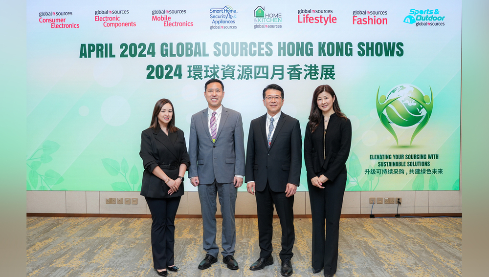 (From left to right) Carol Lau, Global Sources’ Senior Vice President of Client Service, Marketing & Analytics; Hu Wei, Chief Executive Officer at Global Sources; John Kao, Global Sources' Vice President, Hong Kong Show and Overseas Show; Wendy Lai, Global Sources’ Vice President, Global Sources Exhibitions.