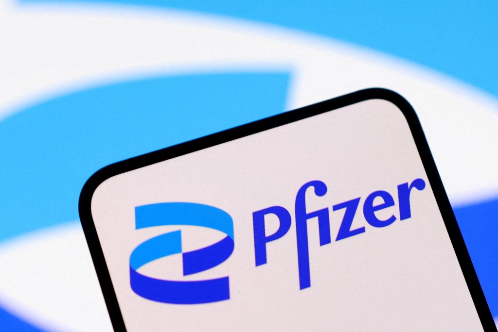 The Pfizer logo is seen in this illustration taken August 3, 2025. REUTERS