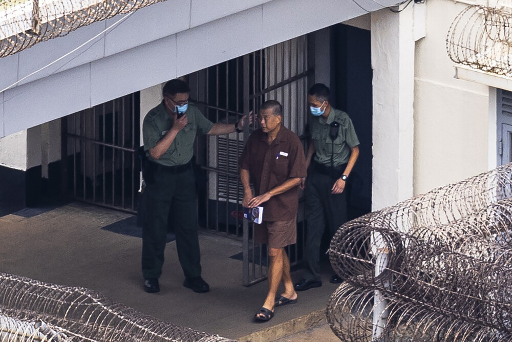Jailed media tycoon Jimmy Lai Chee-ying. (File/AP)