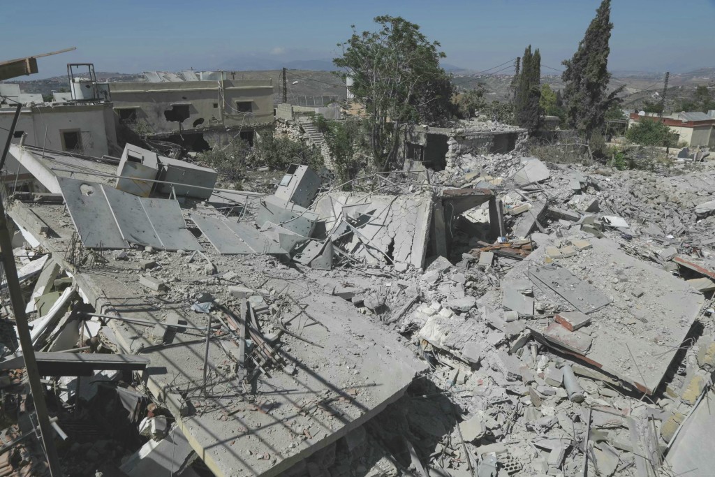 Photo by KAWNAT HAJU / AFP This picture shows the destruction in the southern Lebanese village of Froun on June 30, 2026.