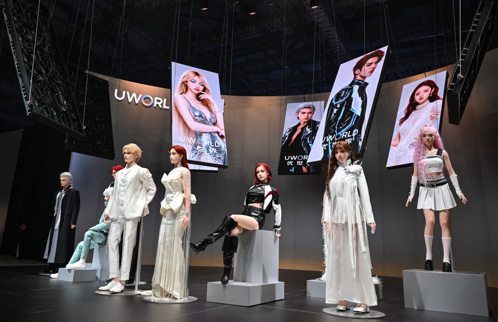 Photo by ADEK BERRY / AFP  Humanoid robots are displayed during the launch of the U1 humanoid robot produced by UWORLD, a brand under UBTECH Robotics, in Shenzhen, China's Guangdong province on June 30, 2026.