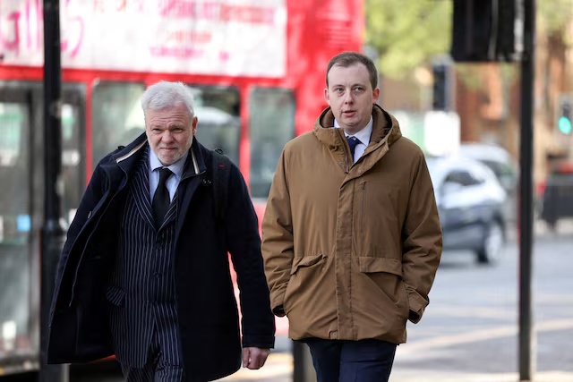 Christopher Berry, 32, who has been charged with spying for China, arrives at Westminster Magistrates' Court, in London, Britain, April 26, 2024. REUTERS/Hollie Adams/File Photo 