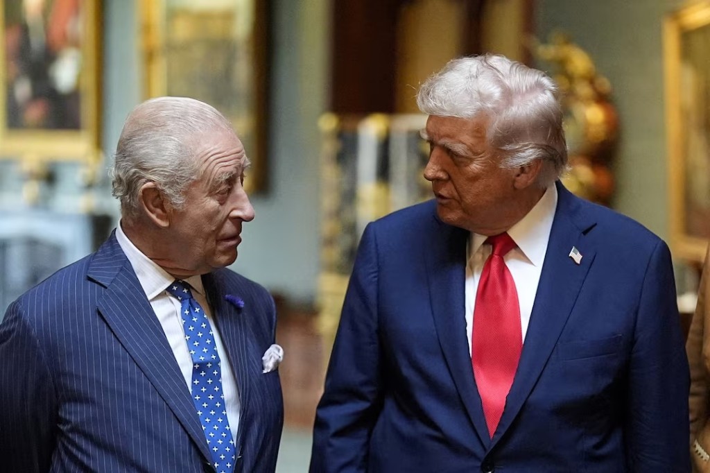 King Charles III (left) with US President Donald Trump at Windsor Castle, Berkshire, before formally bidding farewell to the president on day two of their state visit to the UK, September 18, 2025. Aaron Chown/Pool via REUTERS/File Photo
