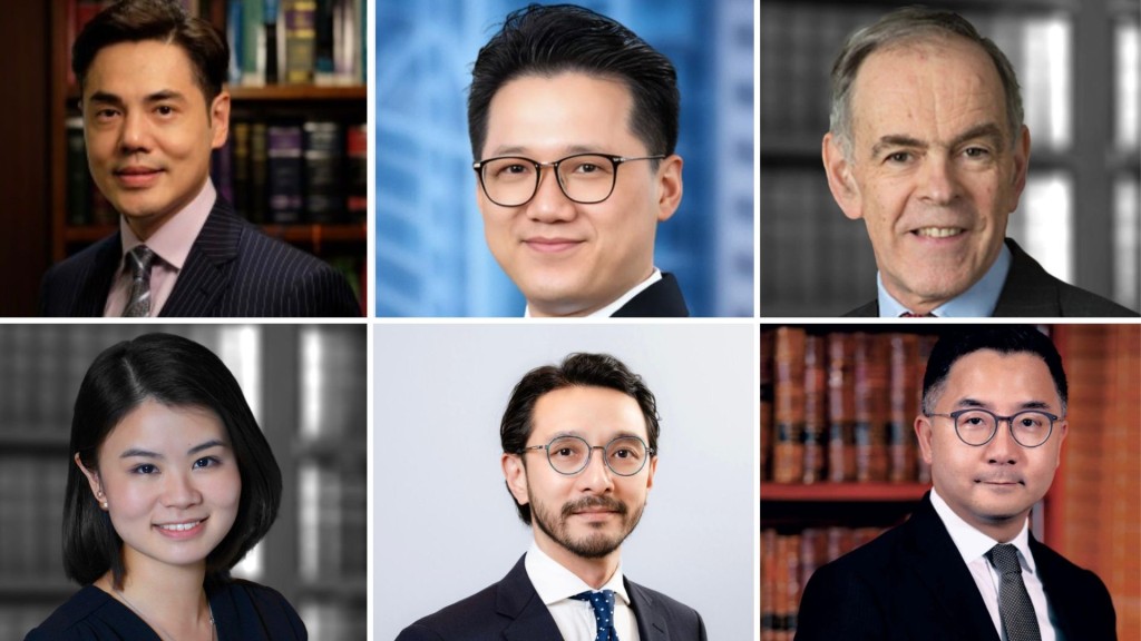 First row: Charles Jeremy Chan Wing-ho, Calvin Cheuk Yuen-cheong, Charles Simon Hollander  Second row: Bonnie Cheng Yan-ki, Martin Wong Wing-hoi, Eugene Yim Wing-tsang