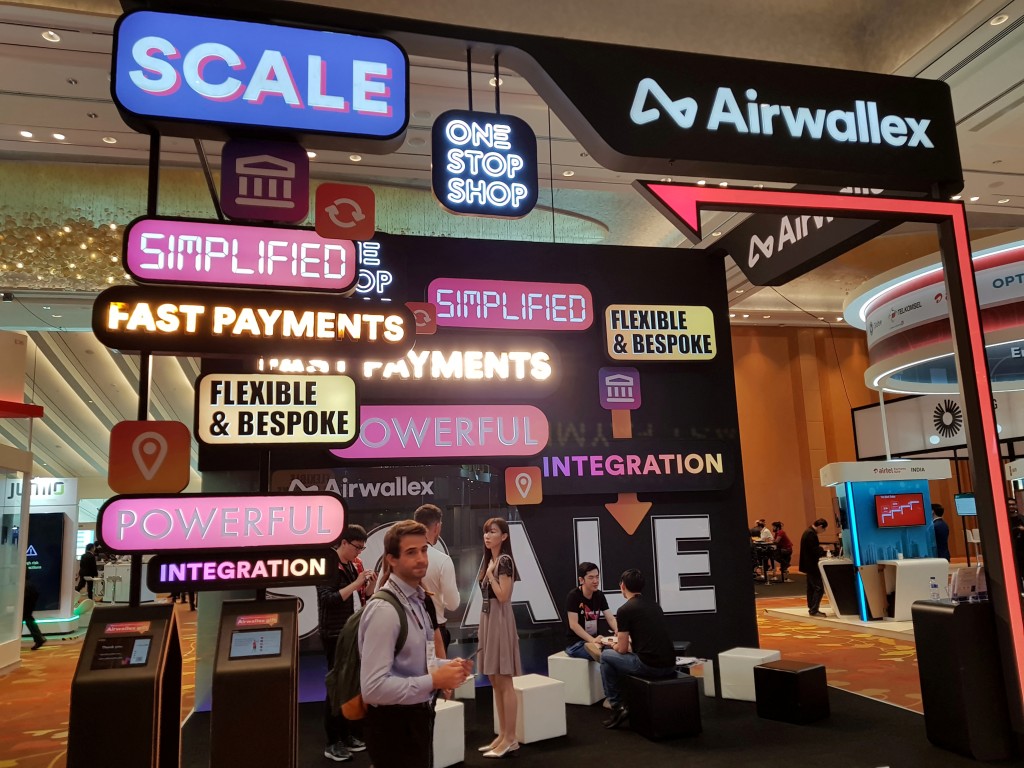 An Airwallex logo is pictured at the Money 20/20 Asia Fintech Trade Show in Singapore March 21, 2019. REUTERS