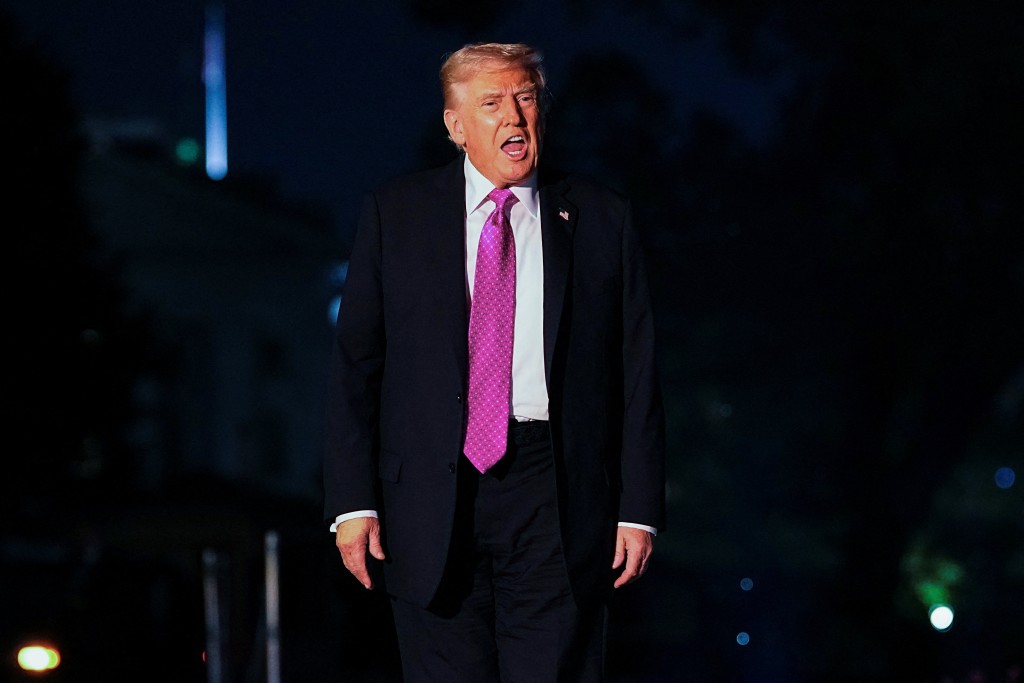U.S. President Donald Trump gives brief remarks to the media as he arrives at the White House in Washington, D.C., U.S., September 14, 2025. (Reuters)