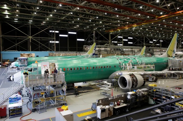 Boeing's new 737 MAX 9 is pictured under construction at the company's production facility in Renton, Washington, the United States. (Reuters) Boeing's new 737 MAX 9 is pictured under construction at the company's production facility in Renton, Washington, the United States. (Reuters)