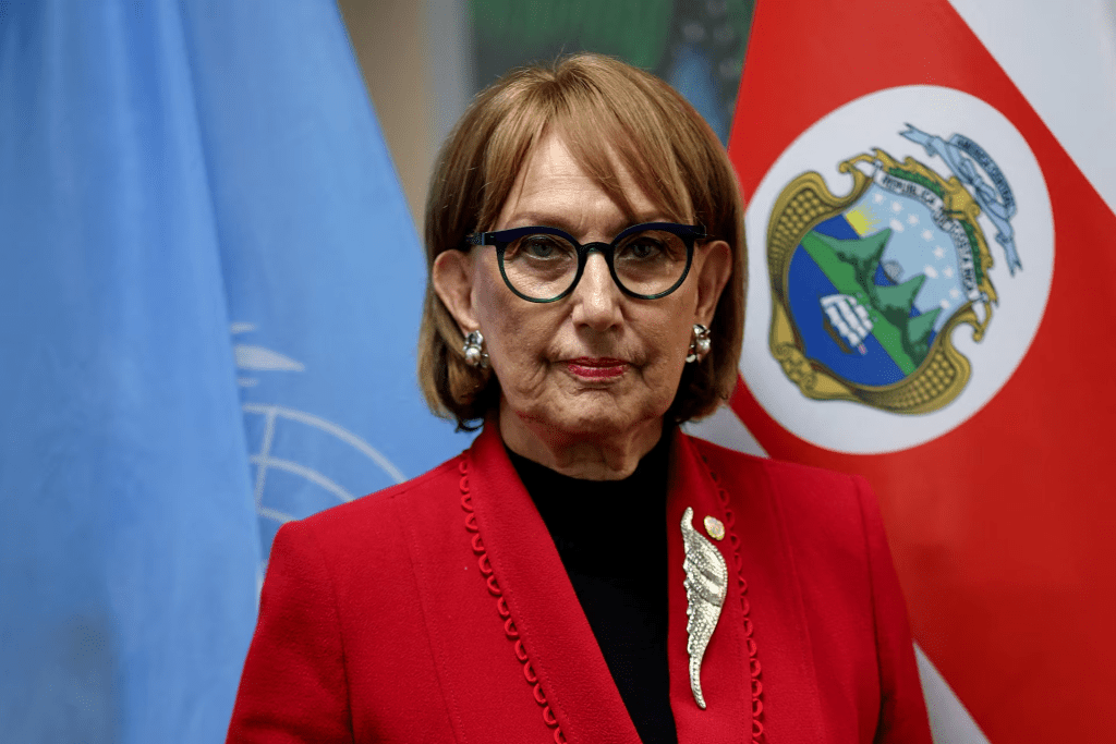 Rebeca Grynspan Mayufis, candidate for the position of United Nations secretary-general, poses for a portrait at the Permanent Mission of Costa Rica to the United Nations in New York City, US, October 15, 2026. REUTERS/Shannon Stapleton