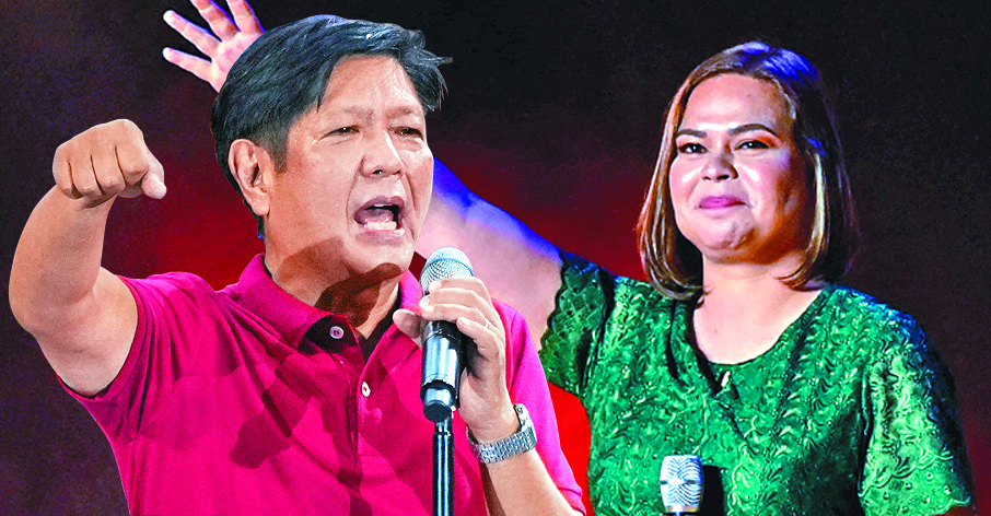Ferdinand 'Bongbong' Marcos Jr and running mate Sara Duterte, daughter of current president Rodrigo Duterte. Ferdinand 'Bongbong' Marcos Jr and running mate Sara Duterte, daughter of current president Rodrigo Duterte.