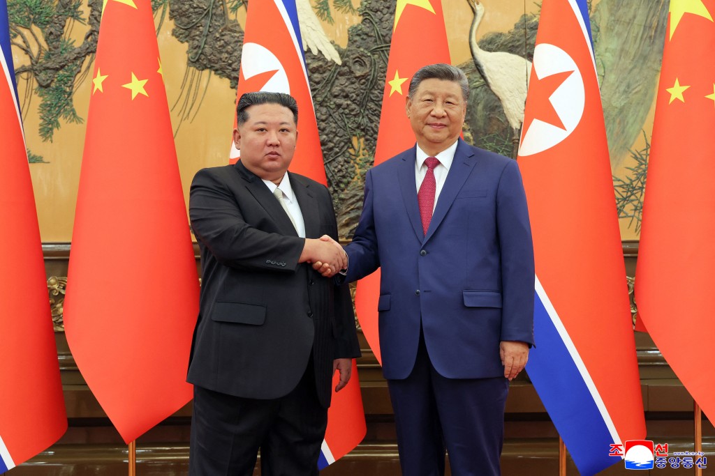 Chinese President Xi Jinping last met North Korean leader Kim Jong Un in September 2025 © STR / KCNA VIA KNS/AFP/File