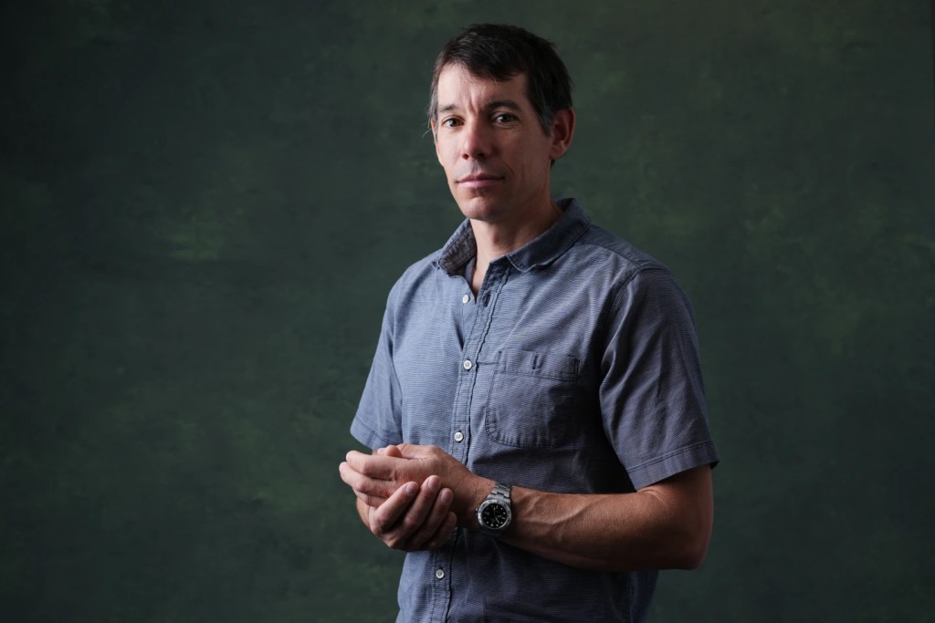 Professional climber Alex Honnold poses for a portrait Oct. 21, 2025, in Los Angeles. (AP Photo/Marcio Jose Sanchez, File)