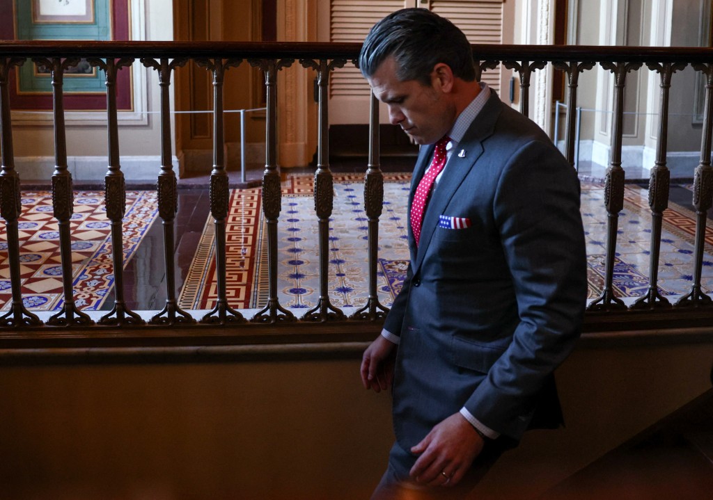 U.S. Secretary of Defense Pete Hegseth arrives for a classified briefing for all senators on the situation in Venezuela, on Capitol Hill in Washington, D.C., U.S., December 16, 2025. REUTERS/Jonathan Ernst