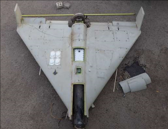 Shahed 131 UAV recovered in Ukraine. (Armed Forces of Ukraine Strategic Communications) Shahed 131 UAV recovered in Ukraine. (Armed Forces of Ukraine Strategic Communications)