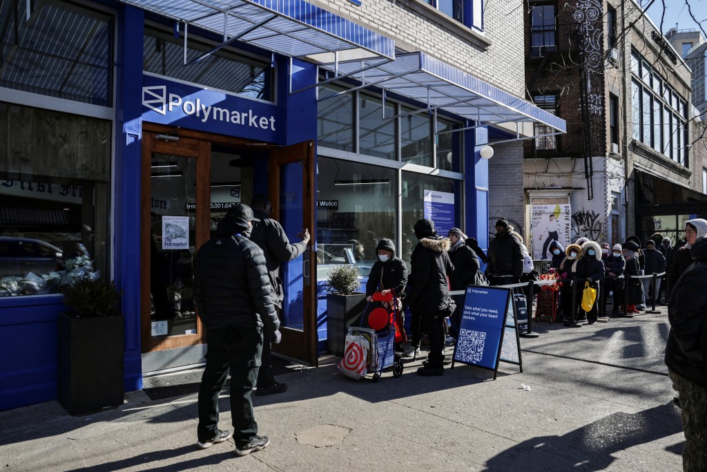 Prediction market Polymarket's free grocery store in New York City, U.S., February 13, 2026. REUTERS