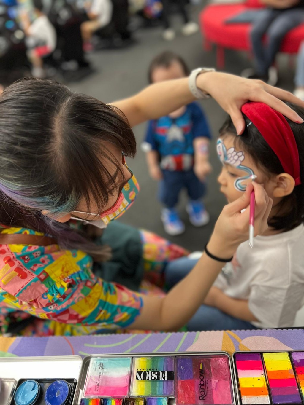 Visitors can also take part in ICH-inspired face and arm painting.