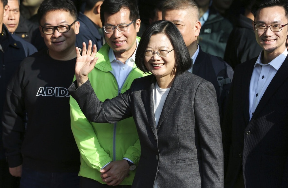 President Tsai Ing-wen of DPP seeks for her second term. File photo: AP.