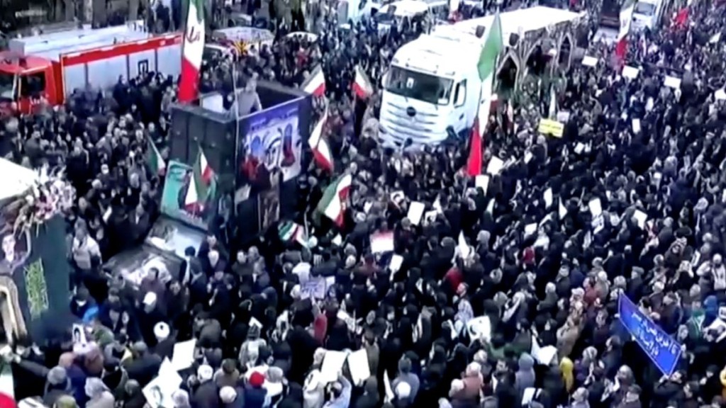 Funeral of the security forces who were killed in the protests that erupted in Tehran. Reuters